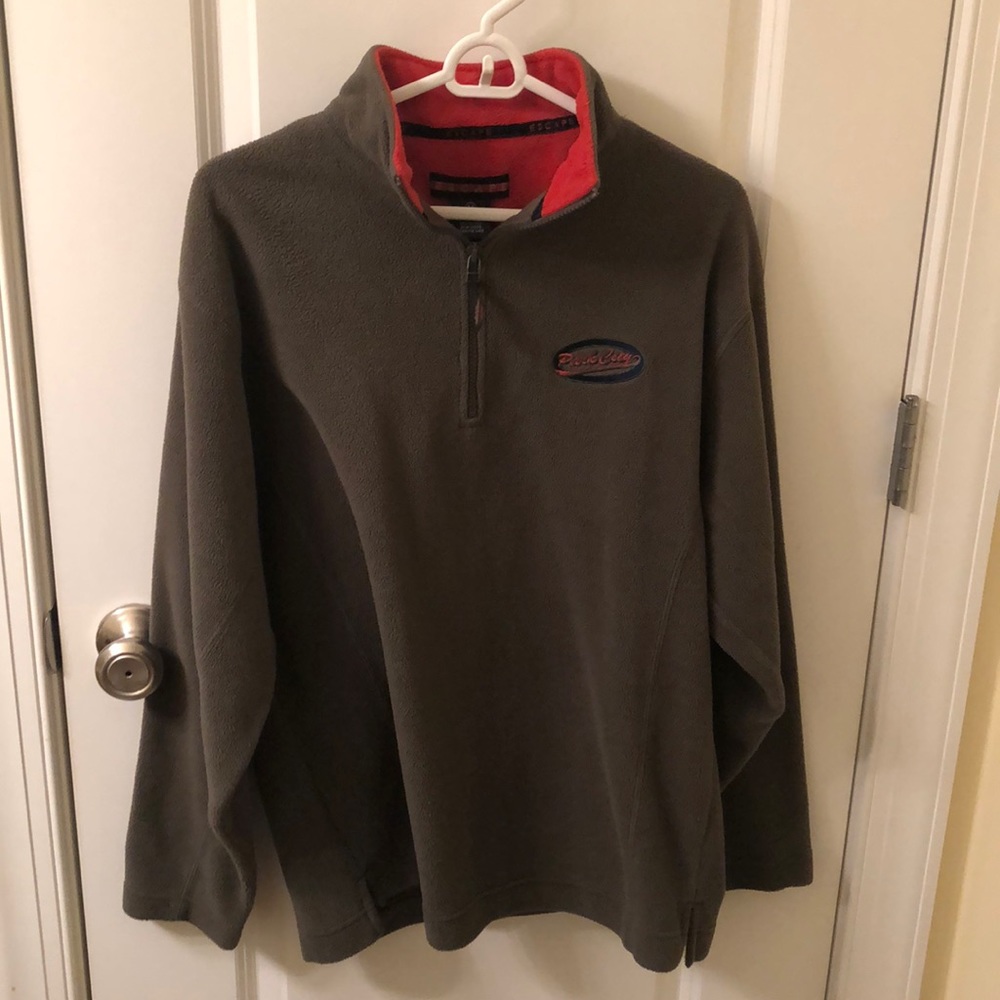 Greenish/Grey Escape Quarter Zip Pullover